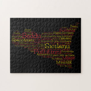 Siciliaanse Word-kaart Legpuzzel