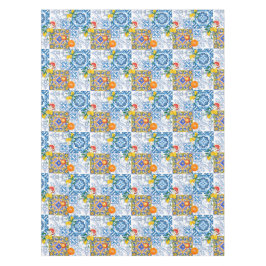 Siciliaanse zon, citroen, majolica, tafelkleed