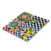 Siciliaanse zon, citroen, mediterrane tegels, tegeltje (Zijkant)