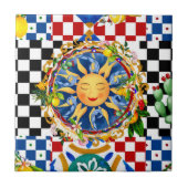 Siciliaanse zon, citroen, mediterrane tegels, tegeltje (Voorkant)