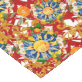 Siciliaanse zon, halve maan, zomer, majolica, citr tafelkleed (Gekanteld)
