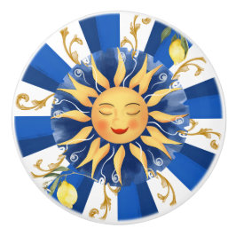 Siciliaanse zon, majolica, citroen, keramische knop