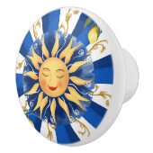 Siciliaanse zon, majolica, citroen, keramische knop (Rechts)