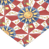 Siciliaanse zon, majolica, korte tafelloper (Hoek)