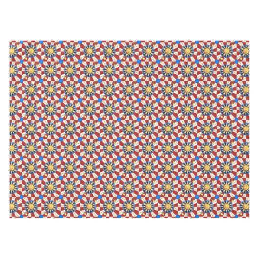 Siciliaanse zon, majolica, tafelkleed (Voorkant (Horizontaal))