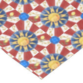 Siciliaanse zon, majolica, tafelkleed (Gekanteld)