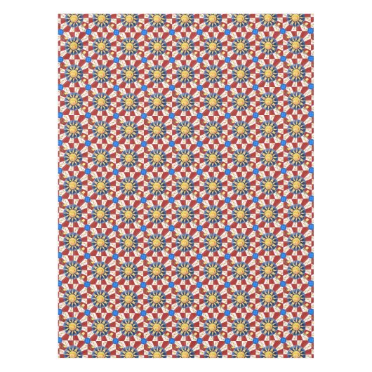 Siciliaanse zon, majolica, tafelkleed (Voorkant)