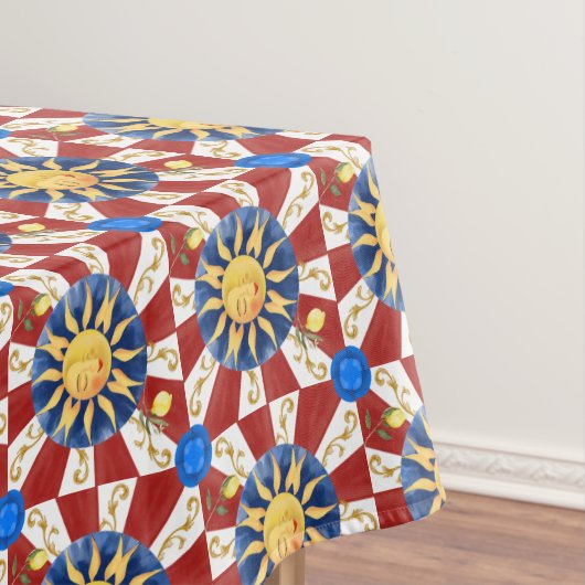 Siciliaanse zon, majolica, tafelkleed (Voorbeeld)