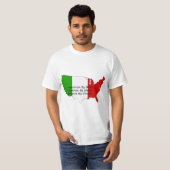 Sicilian American Italian USA Map T-shirt (Voorkant volledig)