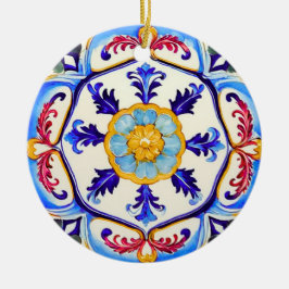Sicilian Baroque Flower I Keramisch Ornament
