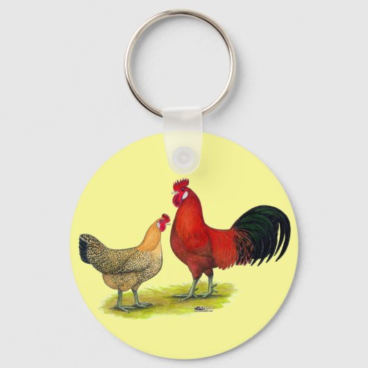 Sicilian Buttercup kippen Sleutelhanger (Voorkant)