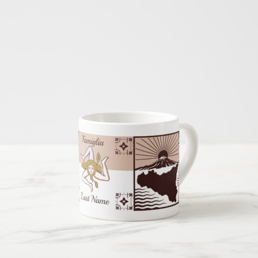 Sicilian Family Personalized Espresso cup Espresso Kop (Voorkant rechts)