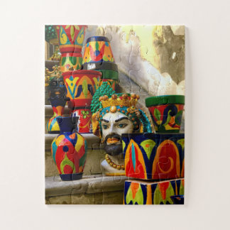 Sicilian Head Planters & Colorful Ceramics | Noto Legpuzzel