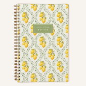 Sicilian Lemon + Sage Trellis Personalized Notitieboek (Voorkant)