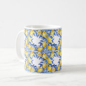Sicilian Lemon Tiles Pattern Mediterranean Dolce  Koffiemok (Voorkant links)