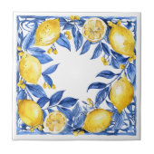 Sicilian Lemon Tiles Pattern Mediterranean Dolce  Tegeltje (Voorkant)