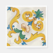 Sicilian Majolica Colorful Tile Pattern Napkin Servet (Voorkant)