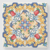 Sicilian Majolica Colorful Tile Pattern Stenen Onderzetter (Voorkant)