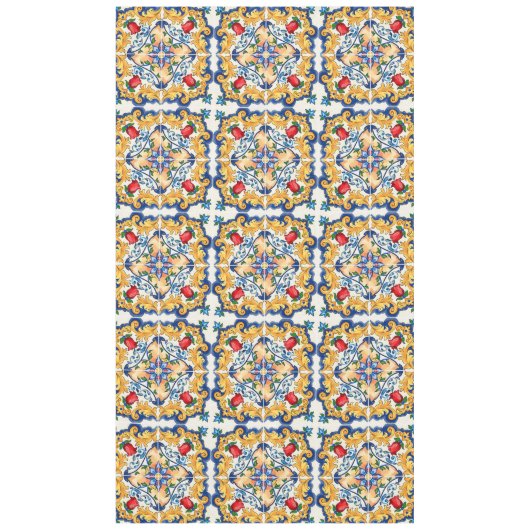 Sicilian Majolica Colorful Tile Pattern Tafelkleed (Voorkant)