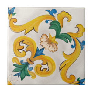 Sicilian Majolica Colorful Tile Pattern Tegeltje
