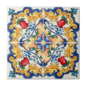 Sicilian Majolica Colorful Tile Pattern Tegeltje (Voorkant)