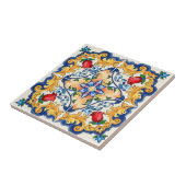 Sicilian Majolica Colorful Tile Pattern Tegeltje (Zijkant)
