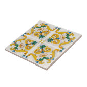Sicilian Majolica Colorful Tile Pattern Tegeltje (Zijkant)
