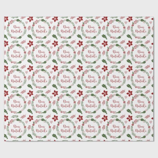 Sicilian Merry Kerstmis, Bon Natali Cadeaupapier (Vlak)