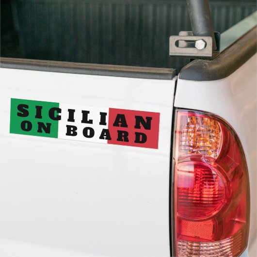 Sicilian On Board Bumper Sticker (Op Truck)