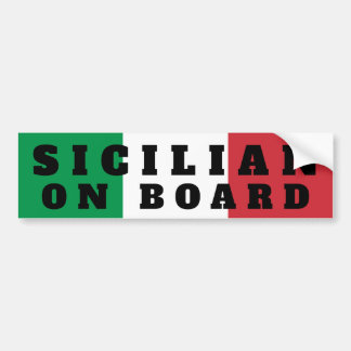 Sicilian On Board Bumper Sticker