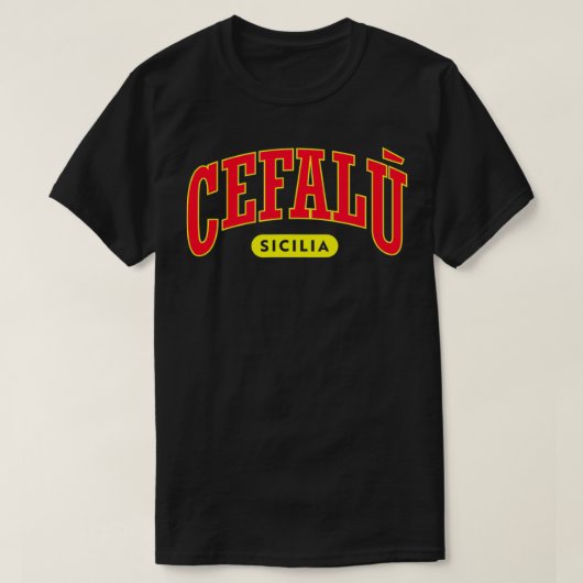 Sicilian Pride University Style Cefalu T-shirt (Design voorkant)