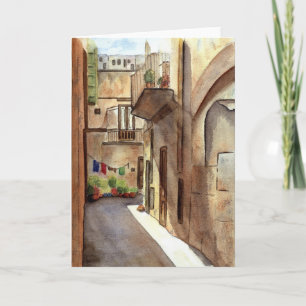 Sicilian Street Notecard Kaart
