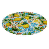Sicilian style, summer art, lemons Snijplank (Hoek)