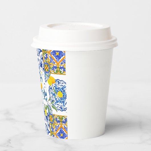 Sicilian style,summer art       papieren bekers (Links)