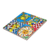 Sicilian tiles,majolica,lemons tegeltje (Zijkant)