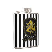 Sicilian Trinacria Black & Gold Heupfles (Rechts)