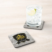 Sicilian Trinacria Black Gold-moeder van Pearl Onderzetter (Rechterzijde)