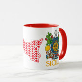 Sicilian Trinacria Design  Coffee Mug Mok (Voorkant rechts)