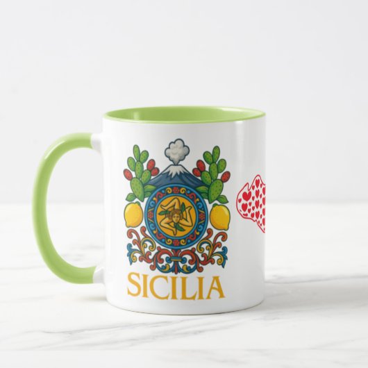Sicilian Trinacria Design  Coffee Mug Mok (Links)