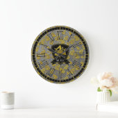 Sicilian Trinacria Elegant Gold Silver Grote Klok (Huis)