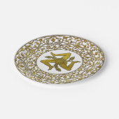 Sicilian Trinacria en Filigree Papieren Bordje (Gekanteld)