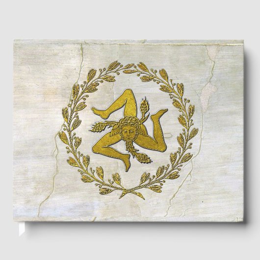 Sicilian Trinacria en Olive Wreath Gastenboek (Voorkant)