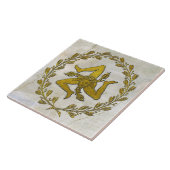 Sicilian Trinacria en Olive Wreath Tegeltje (Zijkant)