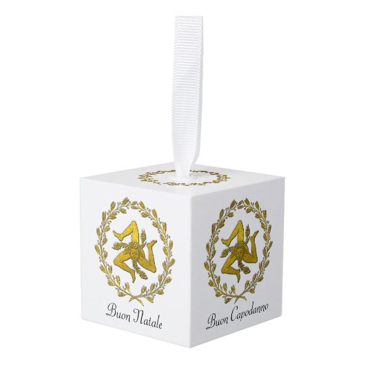 Sicilian Trinacria en Wreath Decoratie (Voorkant hoekig)