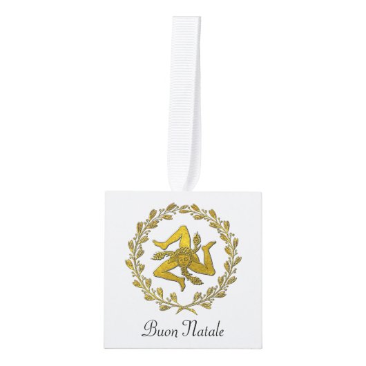 Sicilian Trinacria en Wreath Decoratie (Voorkant)