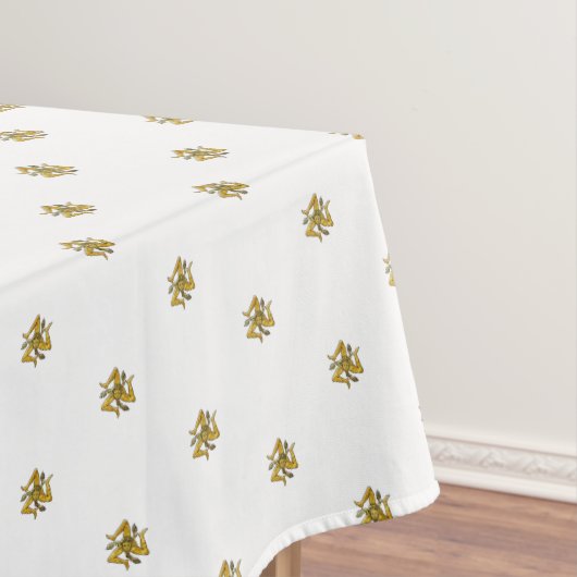 Sicilian Trinacria Gold Tablecloth Tafelkleed (Voorbeeld)