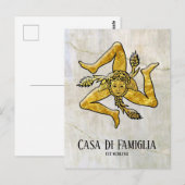 Sicilian Trinacria Jouw tekst Briefkaart (Voorkant / Achterkant)
