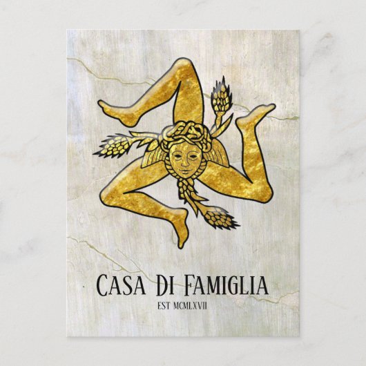 Sicilian Trinacria Jouw tekst Briefkaart (Voorkant)