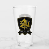 Sicilian Trinacria Jouw tekst Glas (Voorkant)
