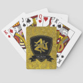 Sicilian Trinacria Jouw tekst Pokerkaarten (Achterkant)
